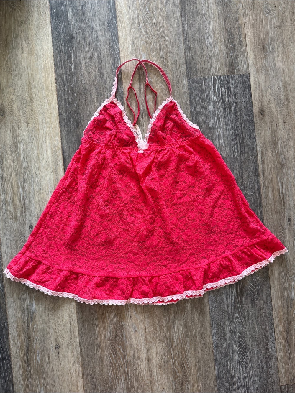 NWT Victoria’s Secret Lace Chemise, Hot Pink, L